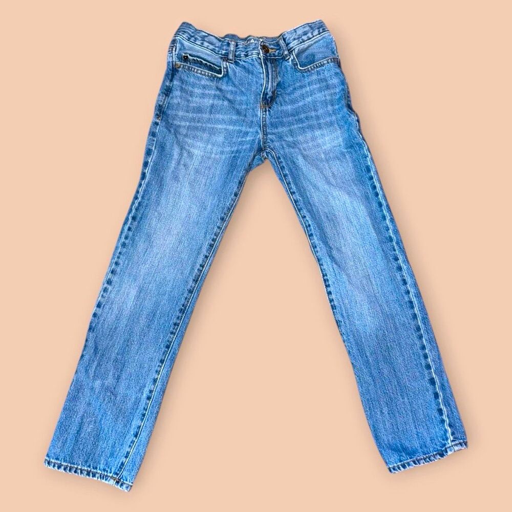 PLACE Boys Size 10 Regular Fit Straight Leg Medium Wash Blue Denim Jeans